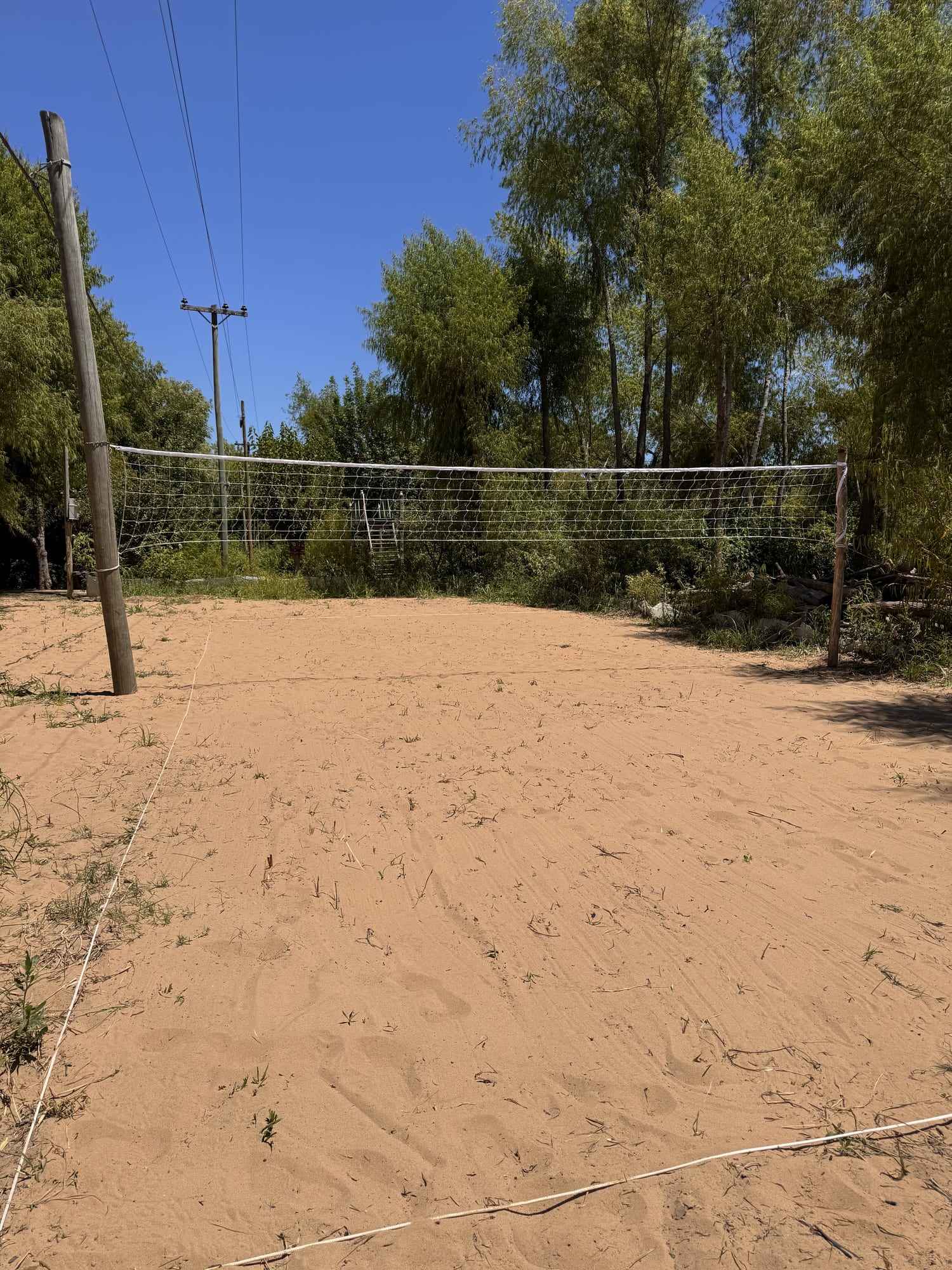 La cancha de vóley de arena.